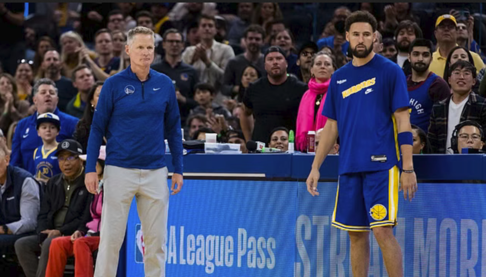 Steve Kerr and Klay Thompson