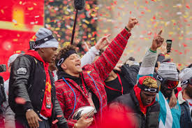 mahomes at super bowl parade